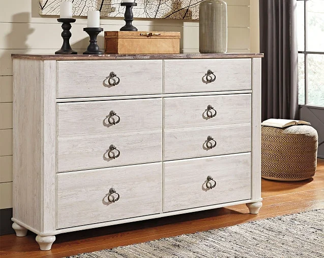 Willowton Six Drawer Dresser Tunics Sophisticated sleek