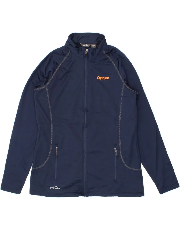 EDDIE BAUER Womens Tracksuit Top Jacket UK 18 XL Navy Blue Polyester A-Line Jacket Boat Neck Shawl Collar EDDIE BAUER Womens Tracksuit Top Jacket UK 18 XL Navy Blue Polyester A-Line Jacket Boat Neck Shawl Collar