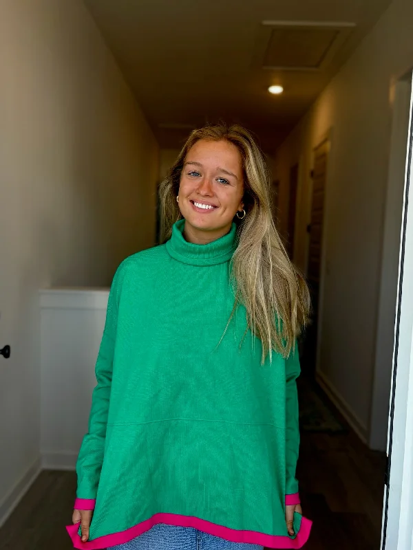 FINAL SALE - Green Turtleneck Knit Sweater Wool Sweater Cotton Sweater Cashmere Sweater FINAL SALE - Green Turtleneck Knit Sweater Wool Sweater Cotton Sweater Cashmere Sweater