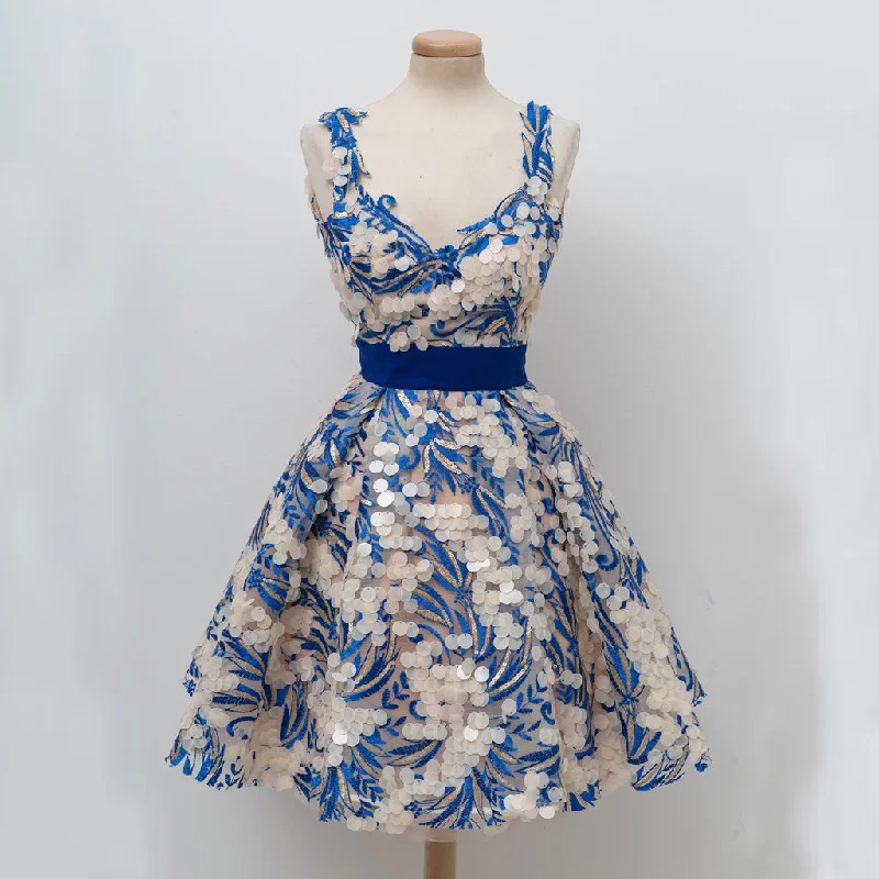 Royal Blue Lace A-Line Homecoming Dress, Sleeveless Tulle Sexy Backless Homecoming Dress, D1312 Tunics Cozy soft Royal Blue Lace A-Line Homecoming Dress, Sleeveless Tulle Sexy Backless Homecoming Dress, D1312 Tunics Cozy soft