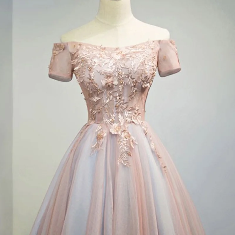 Short Homecoming Dress, Tulle Homecoming Dress, Knee-Length Homecoming Dress, Off Shoulder Junior School Dress, Applique Graduation Dress, Lace up Homecoming Dress, LB0568 Elegant Long Evening Short Homecoming Dress, Tulle Homecoming Dress, Knee-Length Homecoming Dress, Off Shoulder Junior School Dress, Applique Graduation Dress, Lace up Homecoming Dress, LB0568 Elegant Long Evening