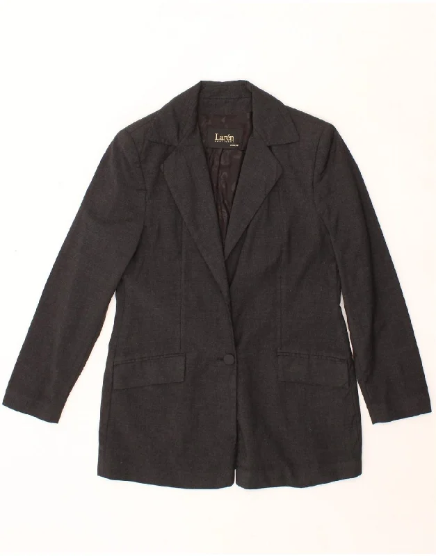VINTAGE Womens Longline 1 Button Blazer Jacket EU 38 Medium Grey Viscose One-Shoulder Jacket Off-the-Shoulder Jacket Asymmetrical Jacket VINTAGE Womens Longline 1 Button Blazer Jacket EU 38 Medium Grey Viscose One-Shoulder Jacket Off-the-Shoulder Jacket Asymmetrical Jacket