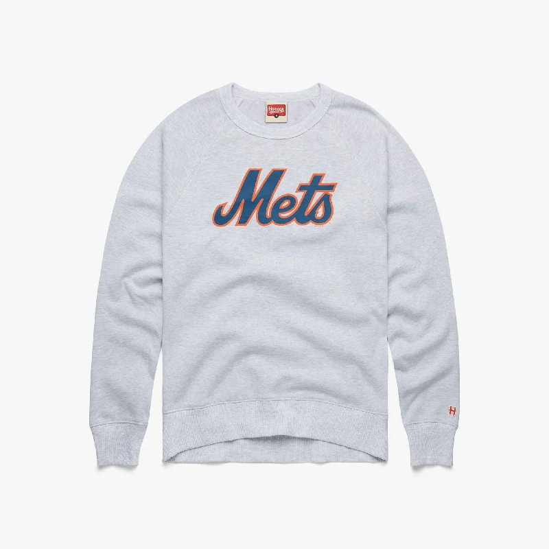 New York Mets Jersey Logo Crewneck Cotton Jersey Tee