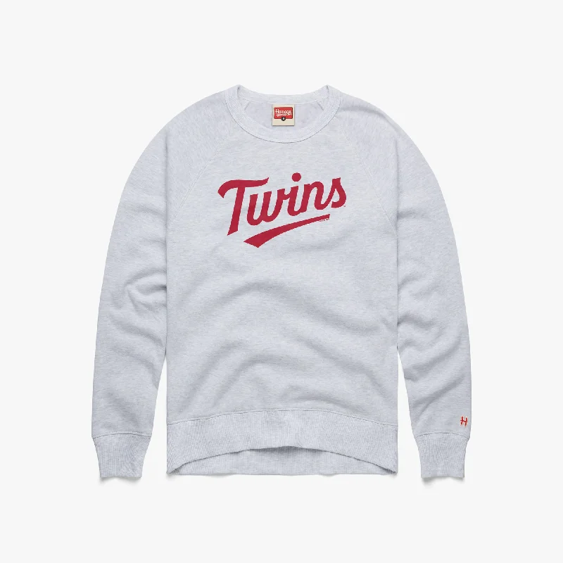 Minnesota Twins Jersey Logo Crewneck Linen Jersey Top