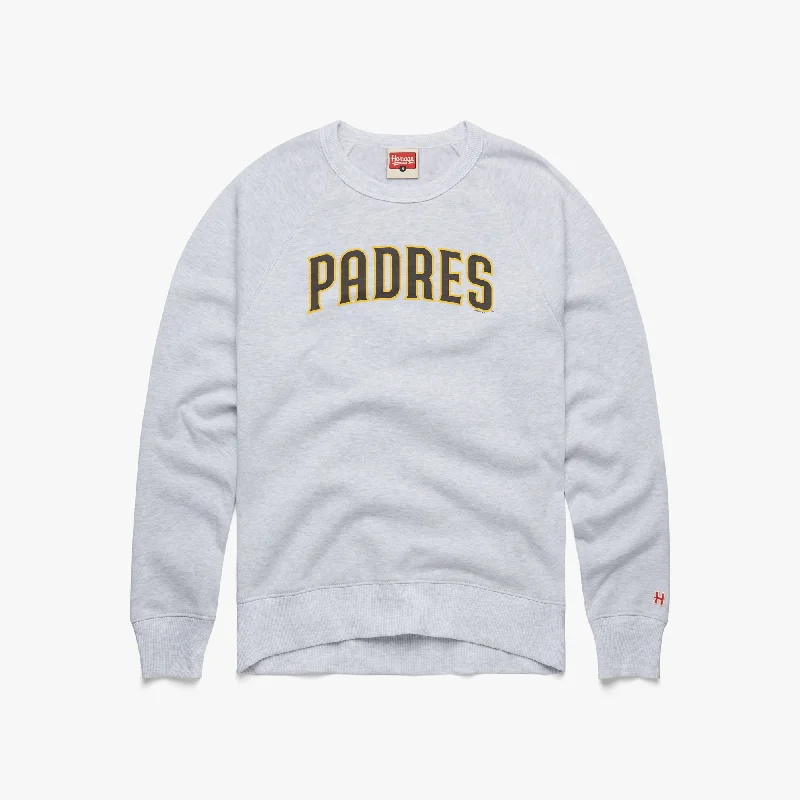 San Diego Padres Jersey Logo Crewneck Asymmetrical Jersey Blouse