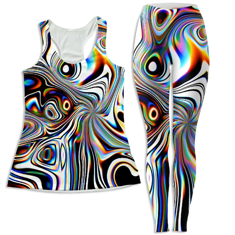 Oil Aura Women's Tank and Leggings Combo glitter tank top