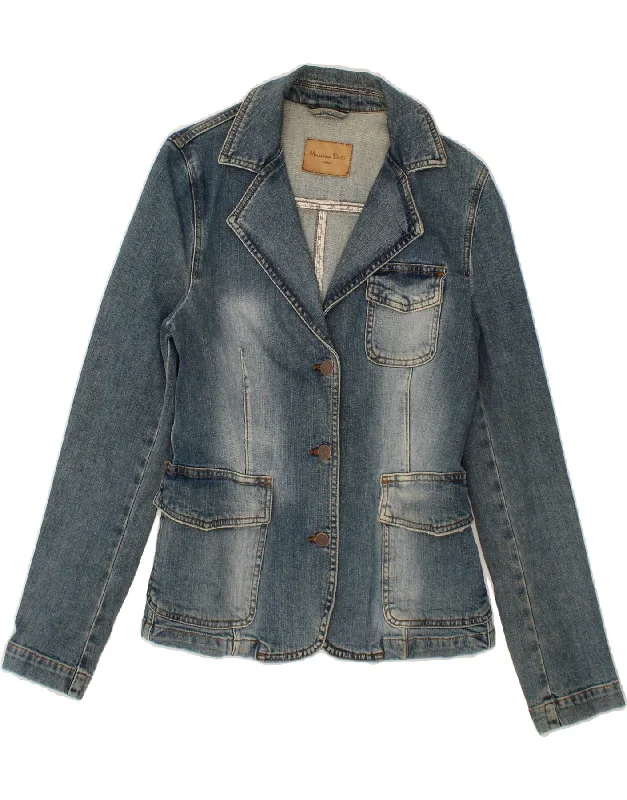 MASSIMO DUTTI Womens Denim Jacket EU 40 Medium Blue Cotton Insulated Jacket Fitted Jacket Loose Jacket MASSIMO DUTTI Womens Denim Jacket EU 40 Medium Blue Cotton Insulated Jacket Fitted Jacket Loose Jacket