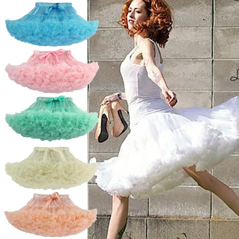 fashion Fluffy Women Pettiskirt Tutu Teenage Girl Adult Women Tutu dance wear party fluffy skirt 15 colors silk skirt smooth fashion Fluffy Women Pettiskirt Tutu Teenage Girl Adult Women Tutu dance wear party fluffy skirt 15 colors silk skirt smooth