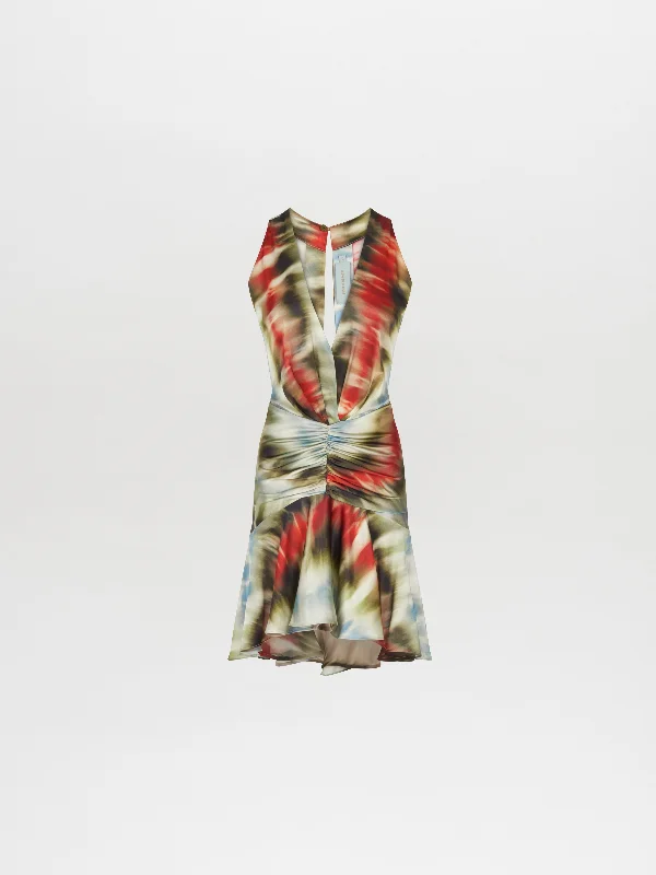 Elettra Dress Multi Linear Tunics Practical easy-care