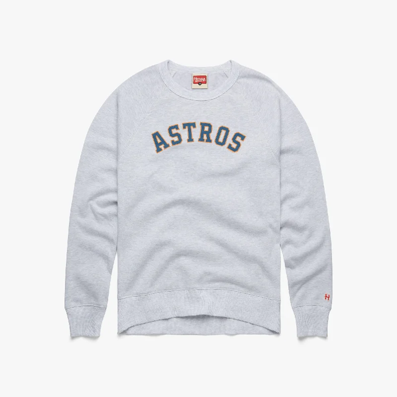 Houston Astros Jersey Logo Crewneck Striped Jersey Top