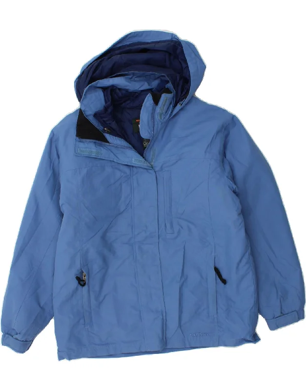 L.L.BEAN Womens Loose Fit Hooded Windbreaker Jacket UK 10 Small Blue Oversized Jacket Tailored Jacket Straight Jacket L.L.BEAN Womens Loose Fit Hooded Windbreaker Jacket UK 10 Small Blue Oversized Jacket Tailored Jacket Straight Jacket