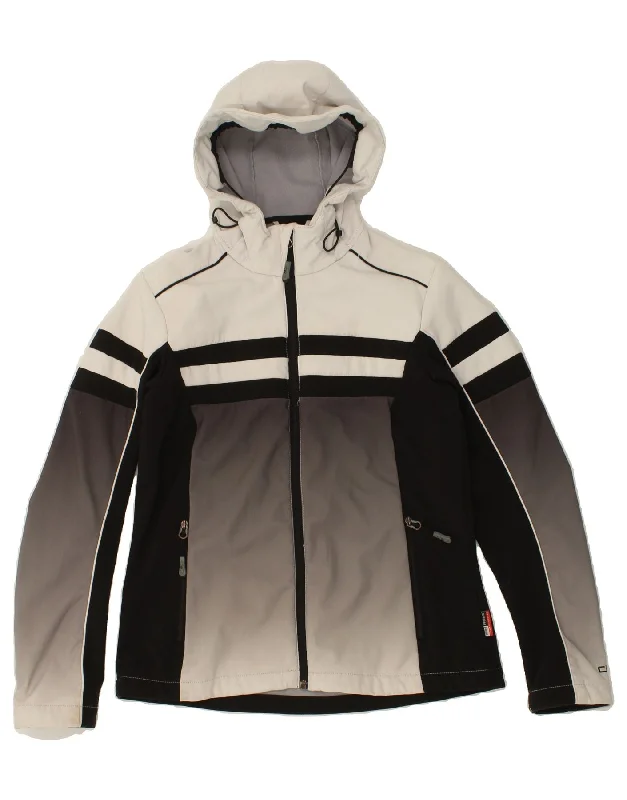 CMP Womens Hooded Windbreaker Jacket IT 44 Medium Grey Colourblock Fitted Jacket Loose Jacket Oversized Jacket CMP Womens Hooded Windbreaker Jacket IT 44 Medium Grey Colourblock Fitted Jacket Loose Jacket Oversized Jacket