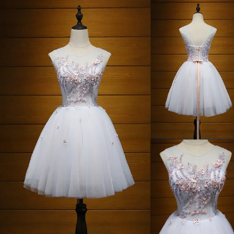 Short Homecoming Dress, Sleeveless Homecoming Dress, Applique Homecoming Dress, Beautiful Junior School Dress, Tulle Homecoming Dress, Knee-Length Homecoming Dress, LB0711 Tunics Winter warm Short Homecoming Dress, Sleeveless Homecoming Dress, Applique Homecoming Dress, Beautiful Junior School Dress, Tulle Homecoming Dress, Knee-Length Homecoming Dress, LB0711 Tunics Winter warm