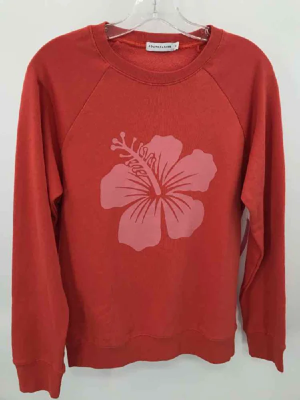 Pre-Owned South Parade Orange Size XS Graphic Sweatshirt Hoodie with Raw Hem Edgy Unfinished Pre-Owned South Parade Orange Size XS Graphic Sweatshirt Hoodie with Raw Hem Edgy Unfinished
