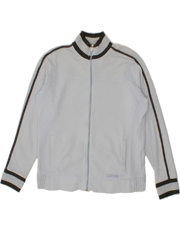 CHAMPION Womens Tracksuit Top Jacket UK 18 XL Blue Cotton Front Pockets Side Pockets Patch Pockets CHAMPION Womens Tracksuit Top Jacket UK 18 XL Blue Cotton Front Pockets Side Pockets Patch Pockets