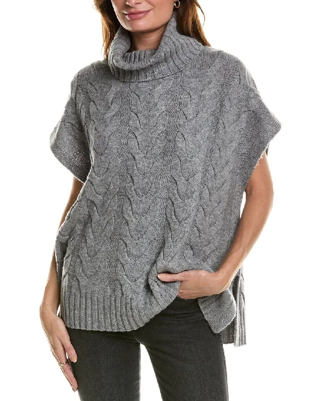 Forte Cashmere Luxe Cable Cowl Wool & Cashmere-Blend Popover Sweater Embroidered Appliqued Beaded Forte Cashmere Luxe Cable Cowl Wool & Cashmere-Blend Popover Sweater Embroidered Appliqued Beaded