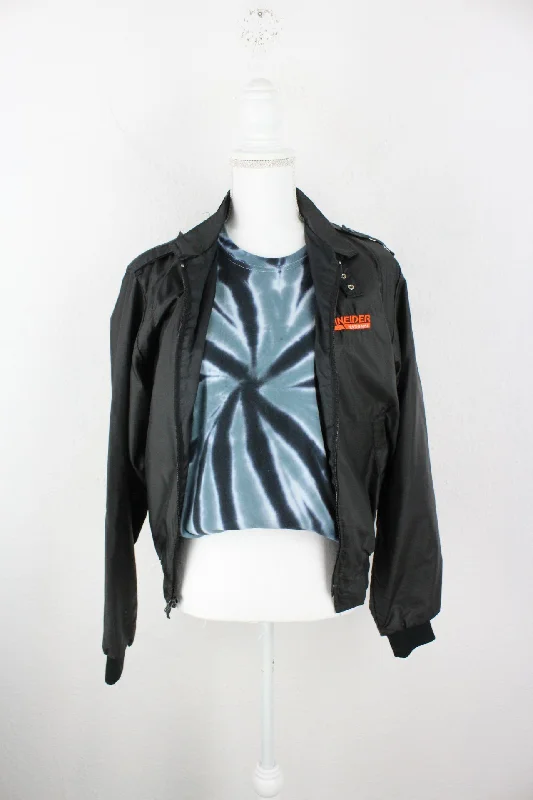 Vintage Black Swingster Jacket (M) Elasticated Jacket Padded Jacket Insulated Jacket Vintage Black Swingster Jacket (M) Elasticated Jacket Padded Jacket Insulated Jacket