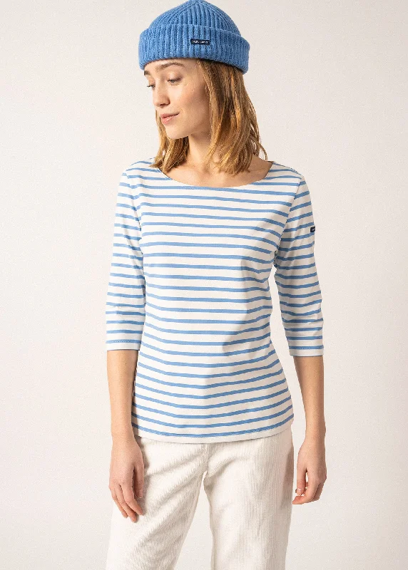 Marinière Anti-UV Garde Côte - manches 3/4 en jersey recyclé (ECUME/OXYGENE) Vintage Jersey Tee Marinière Anti-UV Garde Côte - manches 3/4 en jersey recyclé (ECUME/OXYGENE) Vintage Jersey Tee