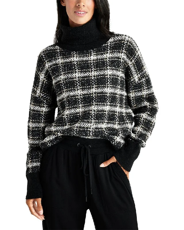 Splendid Ginny Plaid Turtleneck Alpaca & Wool-Blend Sweater Denim Fabric Leather Fabric Suede Fabric Splendid Ginny Plaid Turtleneck Alpaca & Wool-Blend Sweater Denim Fabric Leather Fabric Suede Fabric