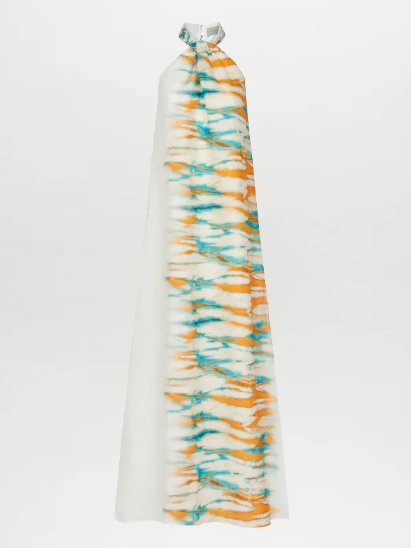 Belina Dress Orange/Turquoise Tunics Long Elegant