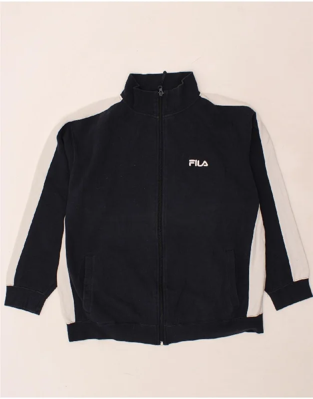 FILA Womens Tracksuit Top Jacket UK 16 Large Navy Blue Colourblock Cotton Notch Collar Jacket Peter Pan Collar Jacket Cowl Neck Jacket FILA Womens Tracksuit Top Jacket UK 16 Large Navy Blue Colourblock Cotton Notch Collar Jacket Peter Pan Collar Jacket Cowl Neck Jacket