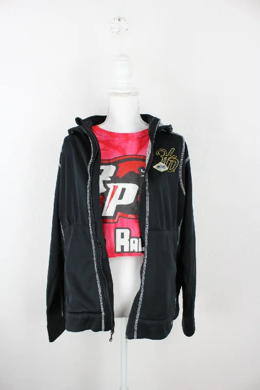 Vintage Black Harley Davidson Sport Jacket (L) Toggled Jacket Drawstring Jacket Belted Jacket Vintage Black Harley Davidson Sport Jacket (L) Toggled Jacket Drawstring Jacket Belted Jacket