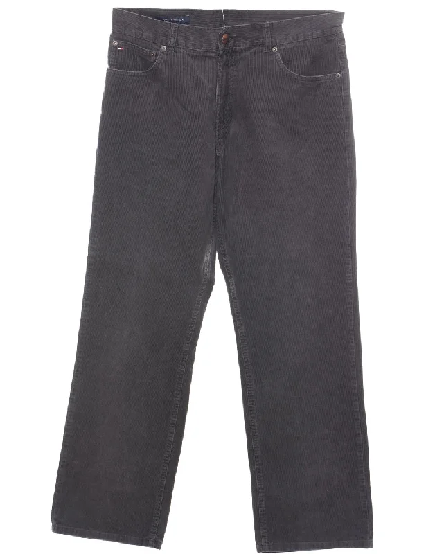 Tommy Hilfiger Grey Classic Corduroy Trousers - W34 L32 Trousers Recommended Stylist