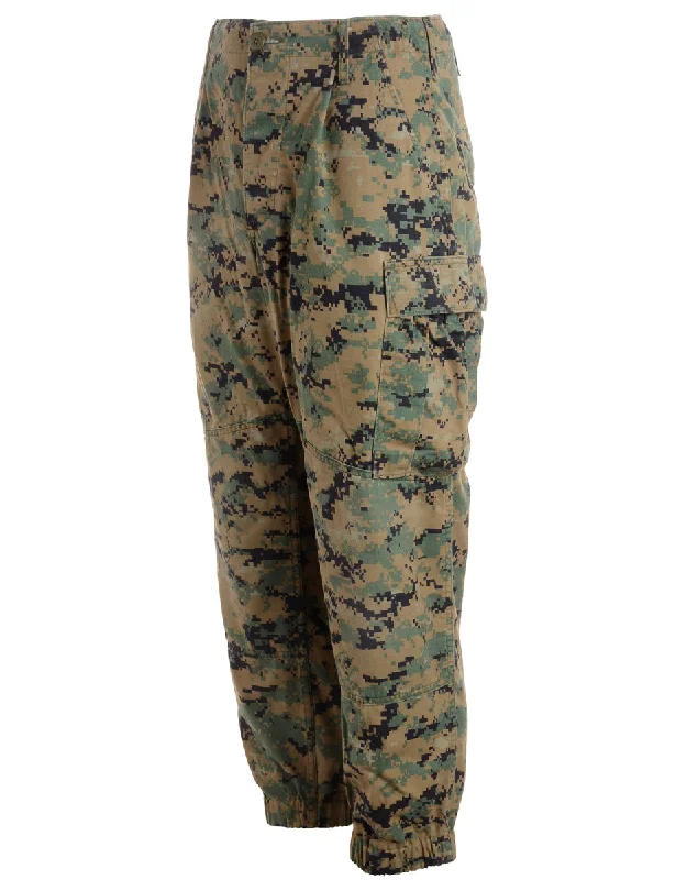 Reworked Kim Camo Trousers - W27 Trousers Silk Elegant