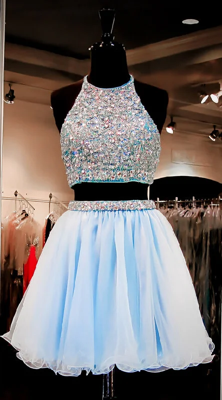 Short Prom Dress Light Blue Color, Homecoming Dresses, Winter Formal Dress