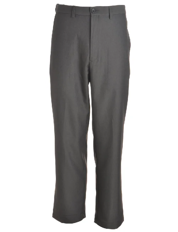 Reworked Lewis Cropped Smart Trousers - W34 Trousers Canvas Durable