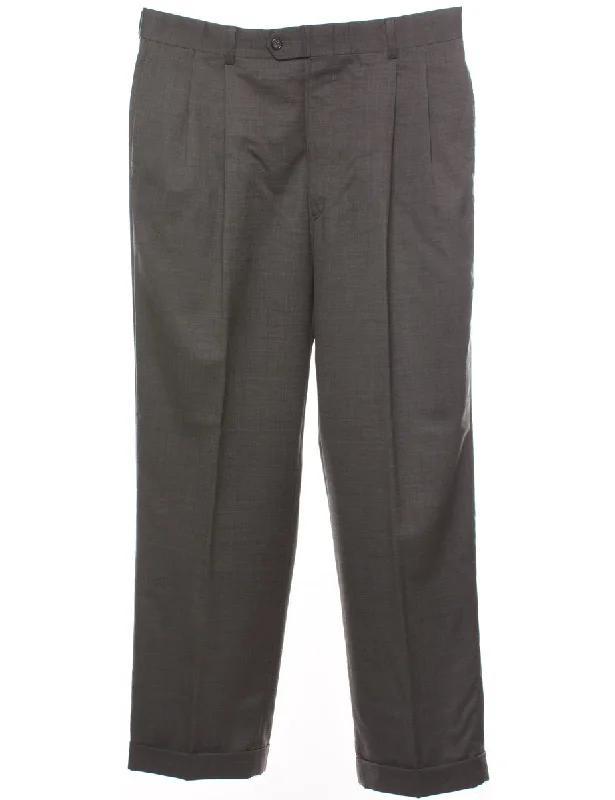 Tapered Grey Trousers - W34 L29 Trousers Bridal Satin