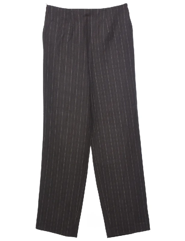Striped Pattern Trousers - W28 L31 Trousers Chinos Classic