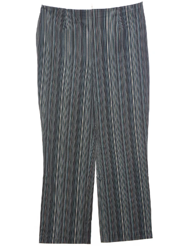 Striped Pattern Trousers - W33 L26 Trousers Leisure Comfortable