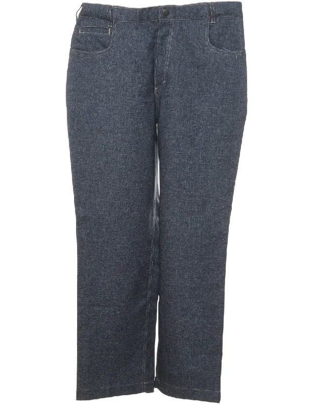 Stone Wash Cropped Trousers - W34 L30 Trousers Fall Fleece