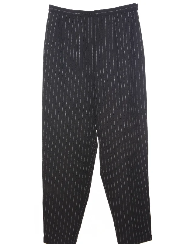 Wool Pinstriped Trousers - W30 L29 Trousers Favorite Customer