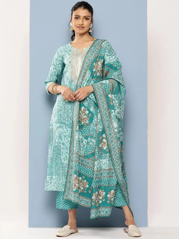 Blue Yoke Design Silk Blend Straight Kurta With Trousers & Dupatta Trousers Silk Elegant Blue Yoke Design Silk Blend Straight Kurta With Trousers & Dupatta Trousers Silk Elegant