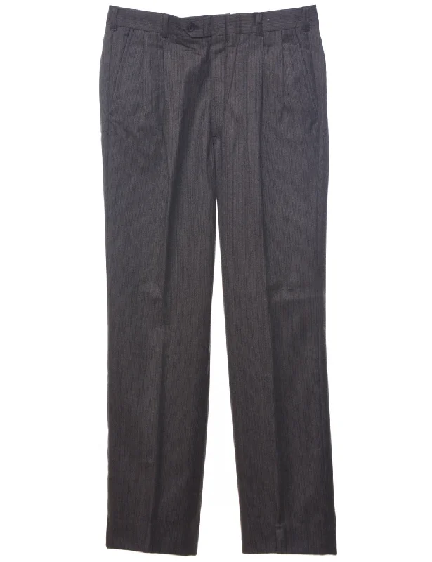 Striped Pattern Trousers - W33 L33 Trousers chic elegant