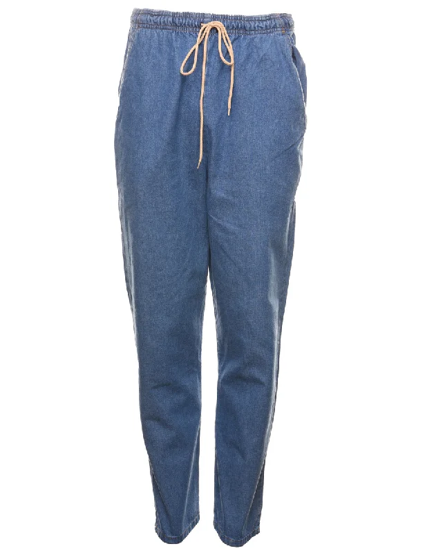 Tapered Denim Trousers - W28 L32 Trousers Office Stylish