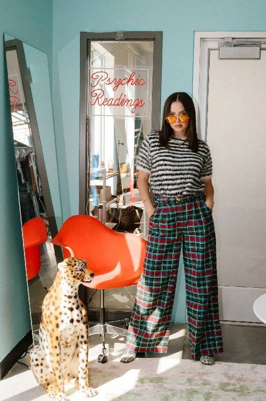 GILF Wide Leg Trousers in Blue + Wine Trousers Harem Relaxed Fit