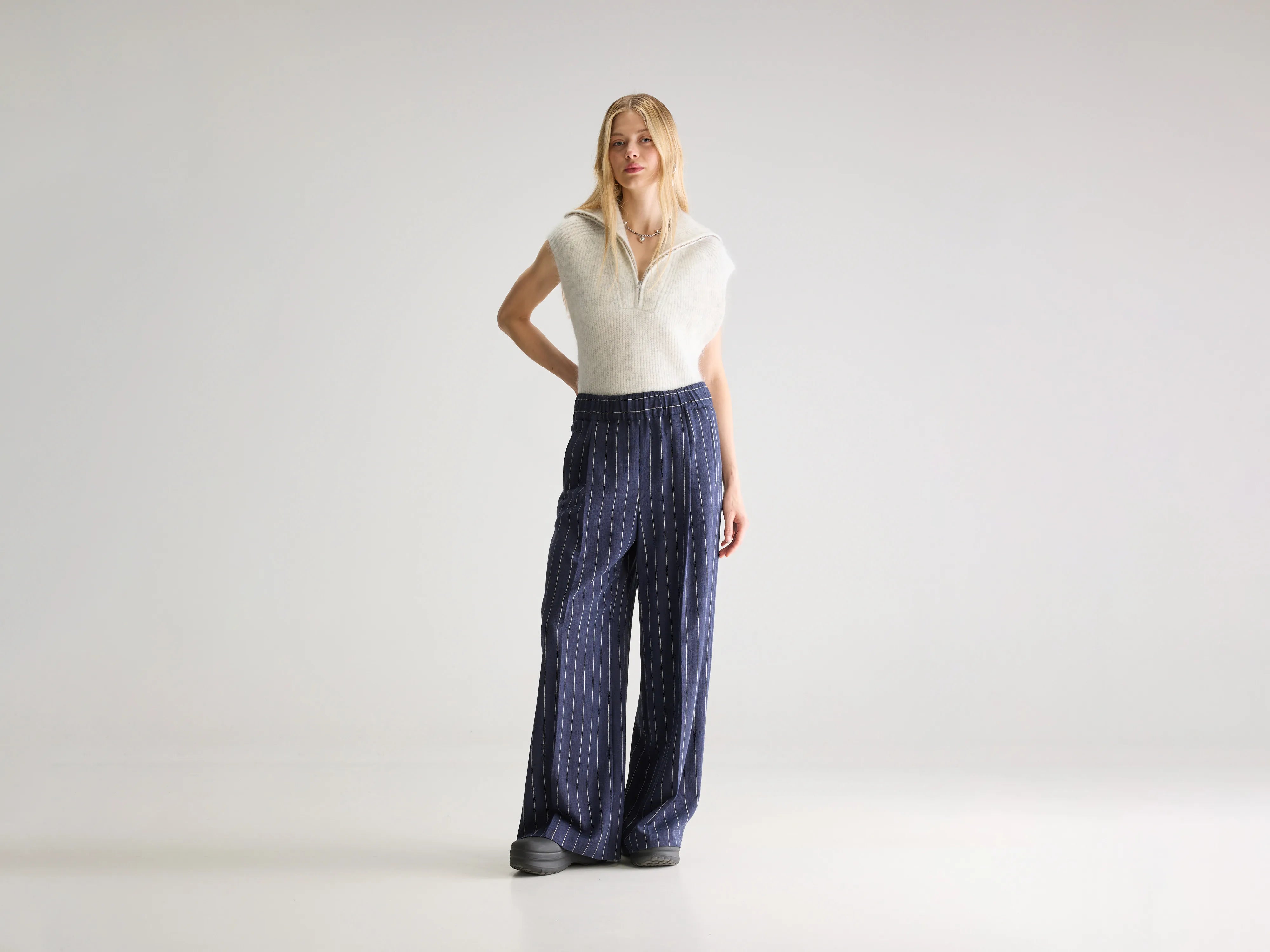 Vespa wide trousers (251 / W / STRIPE A) Trousers Leisure Comfortable