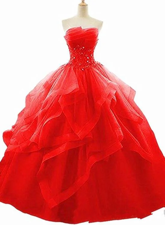 Red Beaded LaceSweet 16 Ball Gown Layers Formal Dress, Prom Dress Party Gowns Red Lace Evening Dresses cg19475 Red Beaded LaceSweet 16 Ball Gown Layers Formal Dress, Prom Dress Party Gowns Red Lace Evening Dresses cg19475