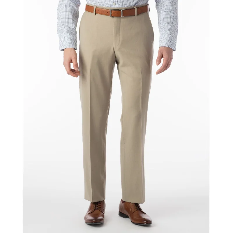 Ballin Flat Front Trouser - Oatmeal (2 Fits) Wide Leg Loose Fit Mid Waist