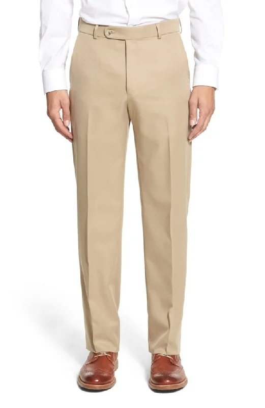 Ballin Flat Front Trousers - Tan (2 Fits) Skinny Trousers Denim Stretchy