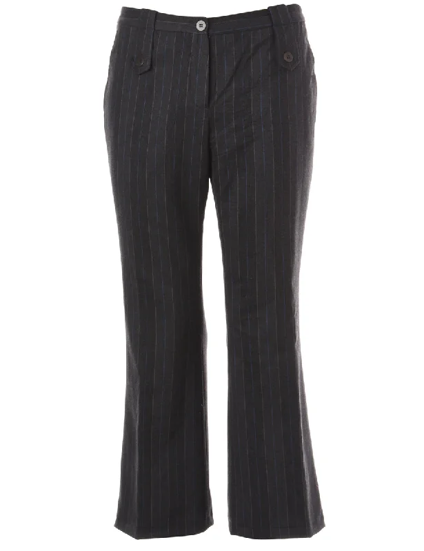 Reworked Cropped Dana Tapered Trousers - W35 Trousers Polka Dot Cute