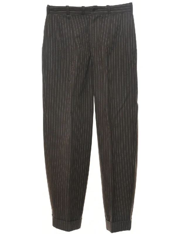 Striped Pattern Trousers - W30 L29 Trousers Versatile Stylish