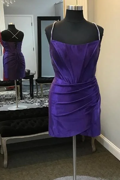 Straps Fitted Short Homecoming Dress