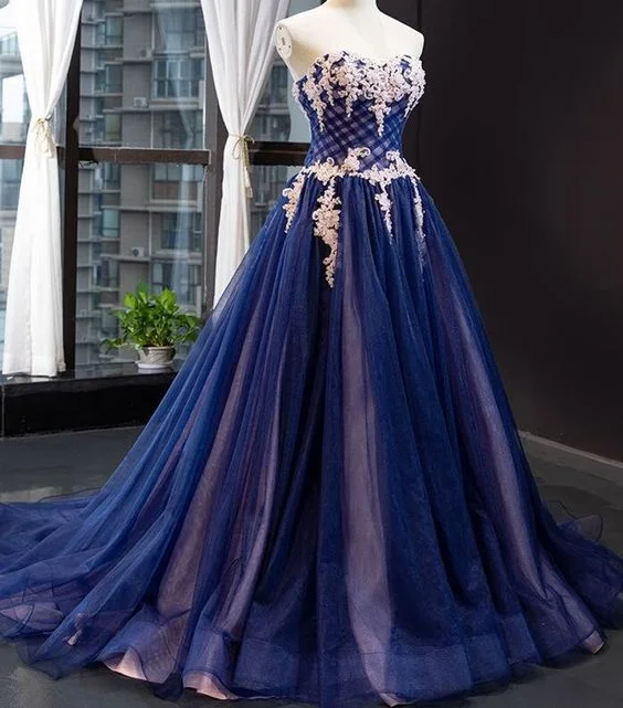 Strapless A-line Tulle Long Prom Dresses with Appliques Girls Dresses Party Dress Formal Dress Evening Dresses cg19370 Strapless A-line Tulle Long Prom Dresses with Appliques Girls Dresses Party Dress Formal Dress Evening Dresses cg19370