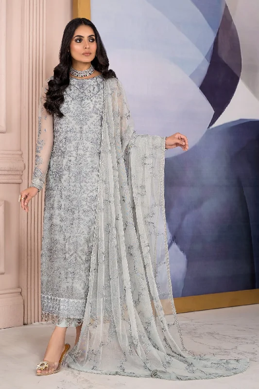 Grey Pakistani Party Dress in Kameez Trouser Style Trousers Handmade Artisanal