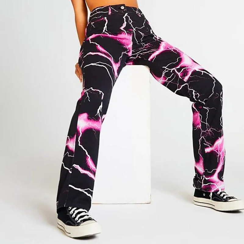 DressBetty - Women Fashion High Waist Slim Straight Street Trend Tie-dye Print Casual Jeans Casual Vintage Loose Trousers Streetwear Pants Trousers Top Rated DressBetty - Women Fashion High Waist Slim Straight Street Trend Tie-dye Print Casual Jeans Casual Vintage Loose Trousers Streetwear Pants Trousers Top Rated