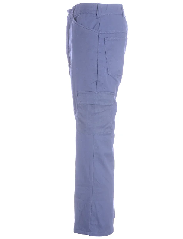 Reworked Side Pocket Andy Workwear Trousers - W33 Trousers Wedding White